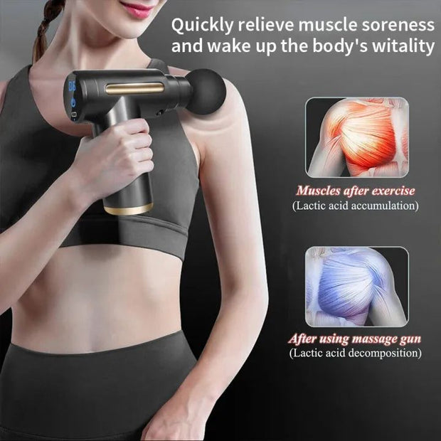 "Ultra Compact Massage Gun – Relieves Tension, Boosts Recovery"